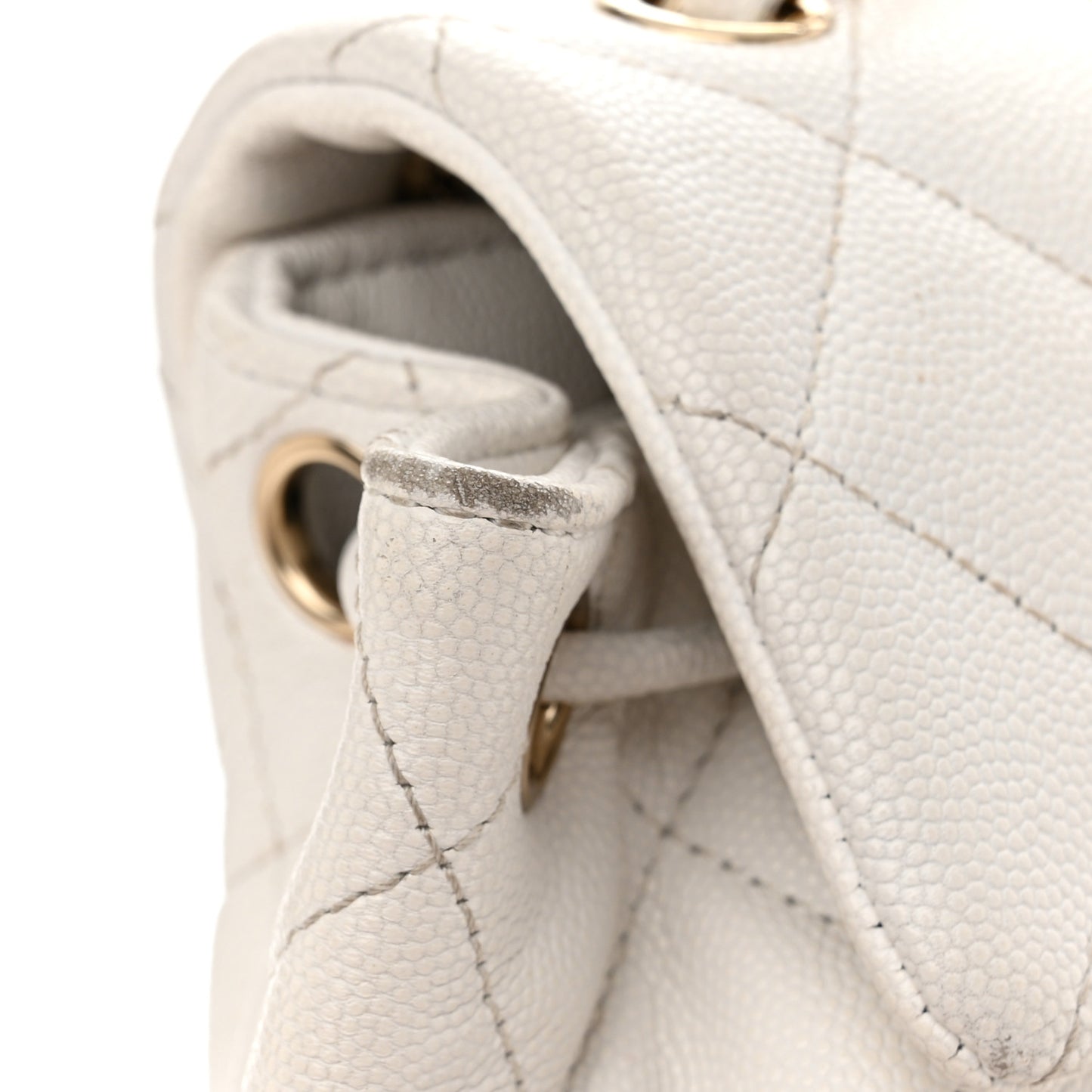 Caviar Quilted Mini Urban Spirit Backpack White