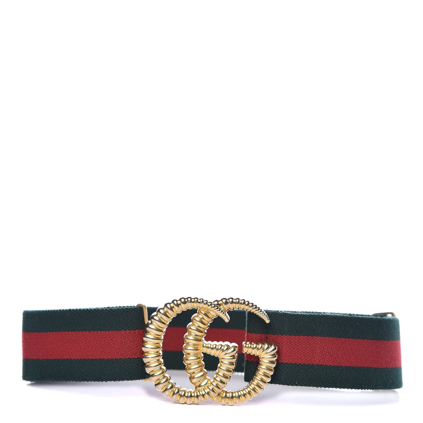 Canvas Torchon Double G Web Belt 85 34 Verde