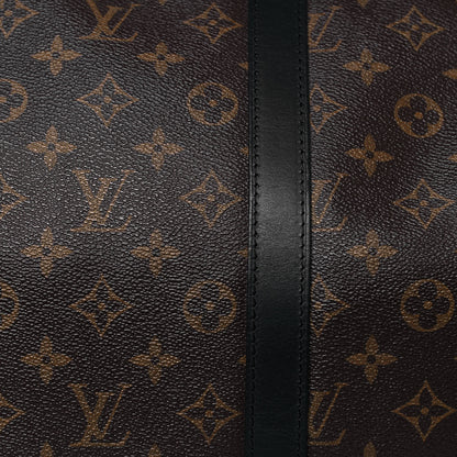 Louis Vuitton Monogram Macassar Keepall Bandouliere 55 7 of 13