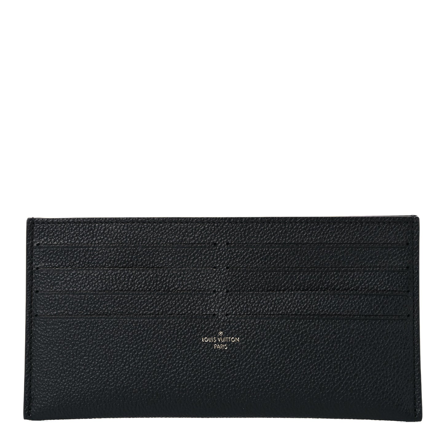 Calfskin Felicie Chain Wallet Card Holder Insert Black