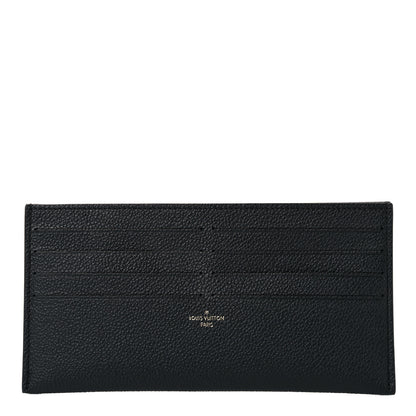 Louis Vuitton Calfskin Felicie Chain Wallet Card Holder Insert Black 1 of 6
