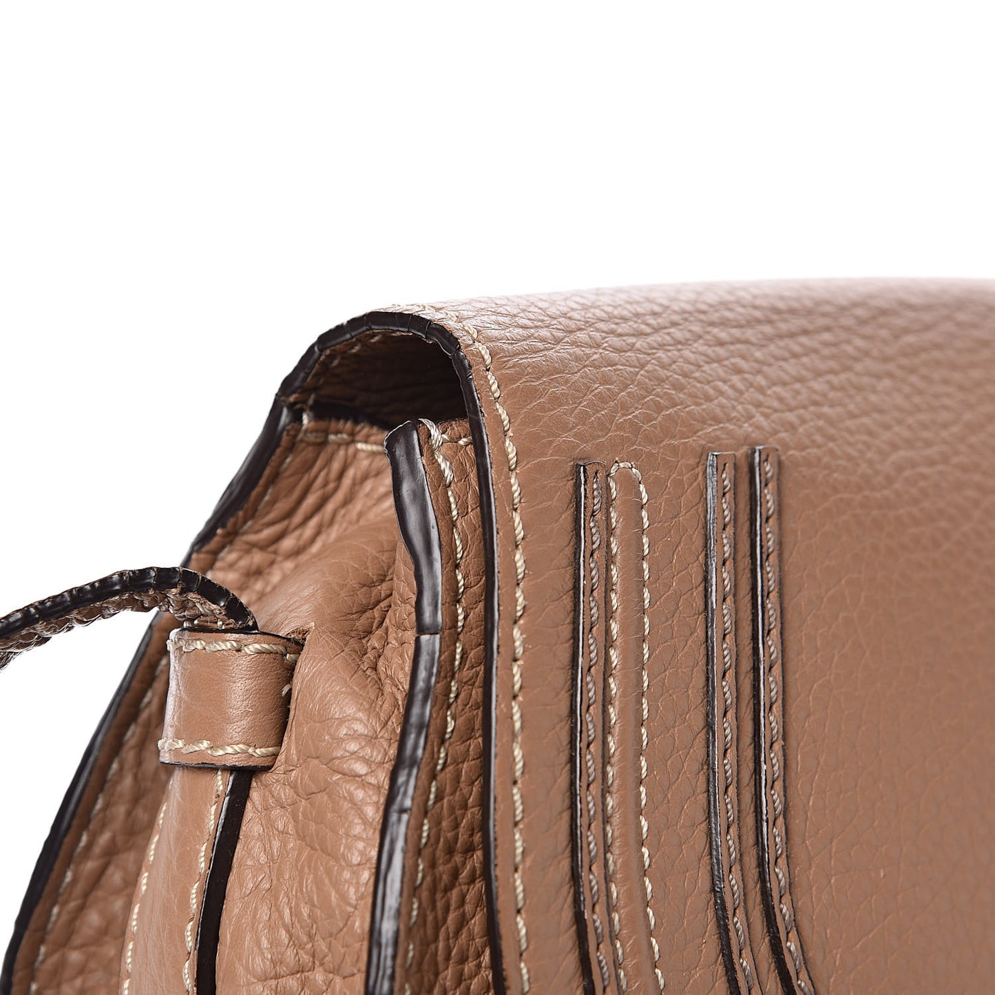 Calfskin Mini Marcie Round Crossbody Bag Nut