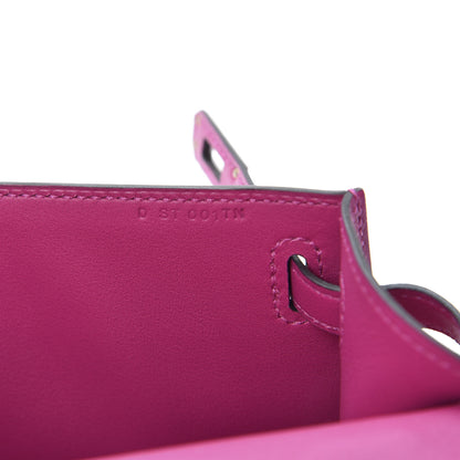 Hermes Swift Kelly Pochette Clutch Rose Pourpre 8 of 10