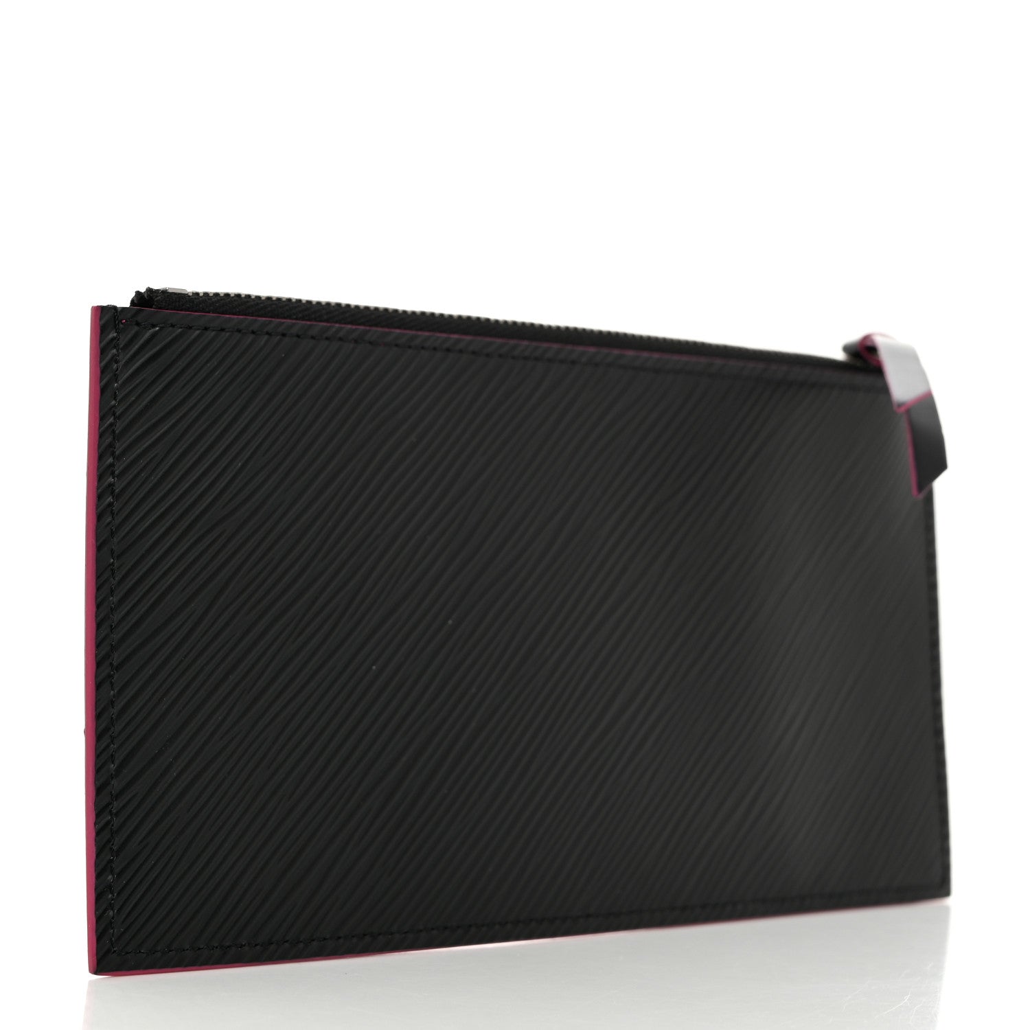 Louis Vuitton Epi Felicie Chain Wallet Zippered Insert Black Hot Pink 3 of 7