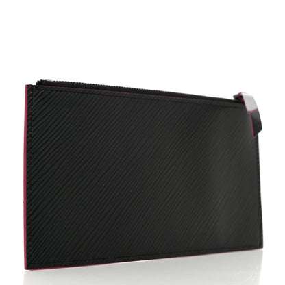 Louis Vuitton Epi Felicie Chain Wallet Zippered Insert Black Hot Pink 3 of 7