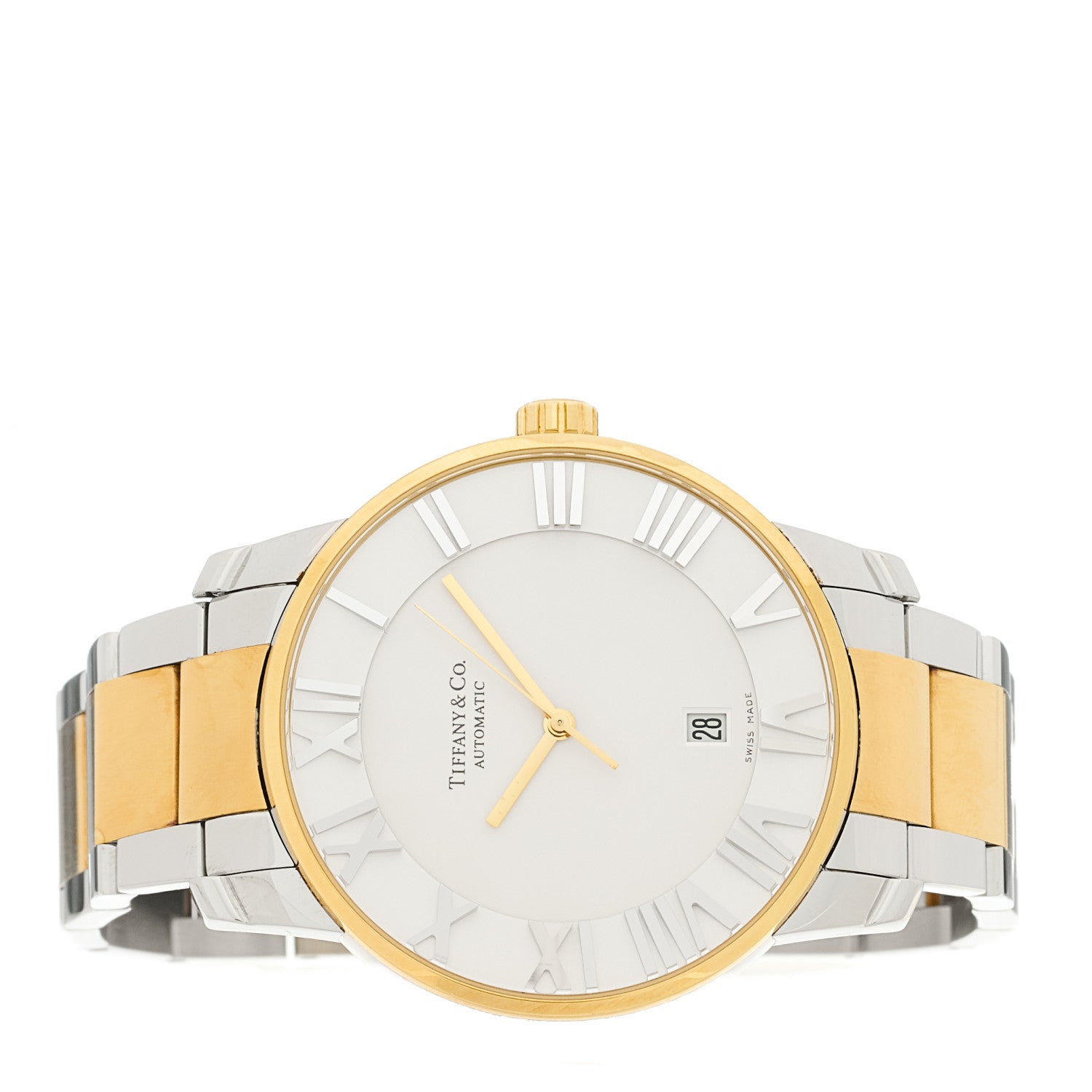 Tiffany Stainless Steel 18K Yellow Gold 42mm Atlas Automatic Watch 2 of 4