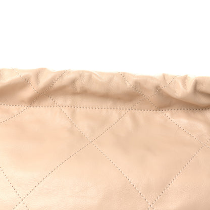 Chanel Shiny Calfskin Quilted Small Chanel 22 Ecru 16 of 21