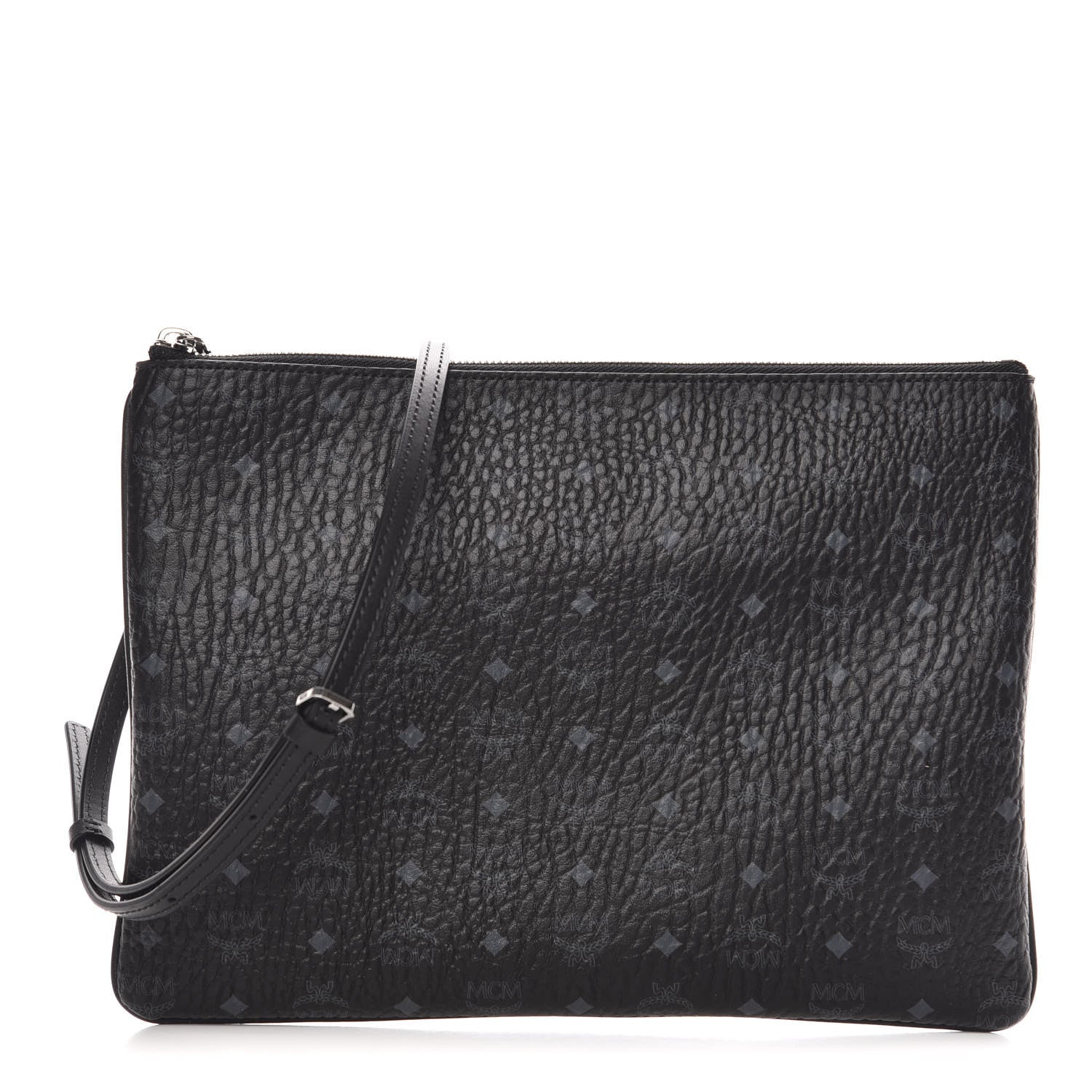 MCM Visetos Medium Crossbody Pouch Black 1 of 8