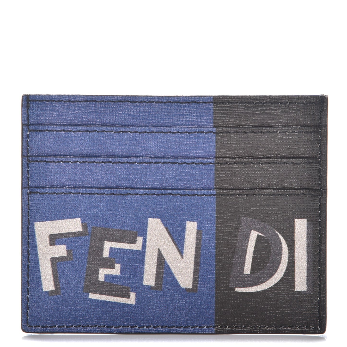 Vitello Elite Century Shadow Logo Card Holder Blue Neon