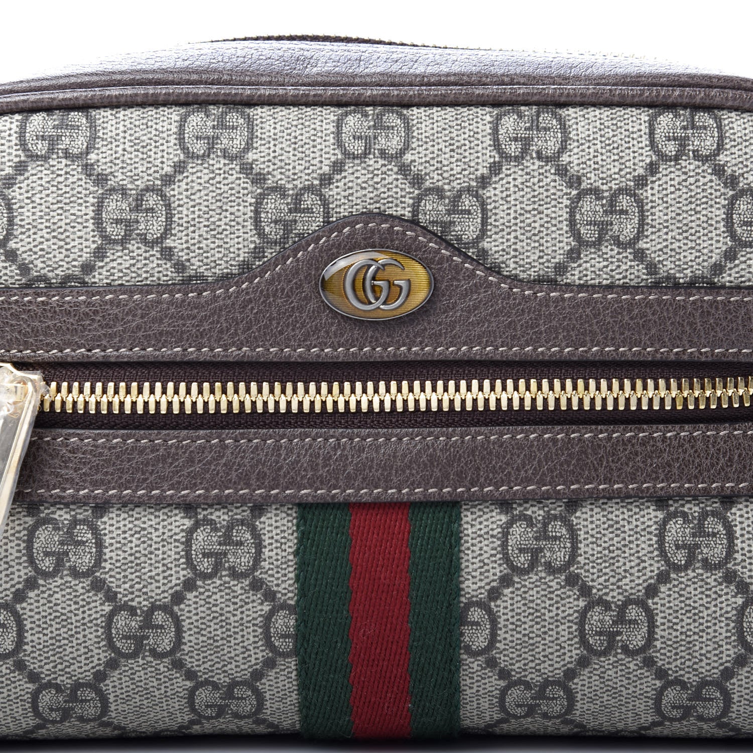 Gucci GG Supreme Monogram Web Small Ophidia Belt Bag 85 34 Dark Brown 10 of 10