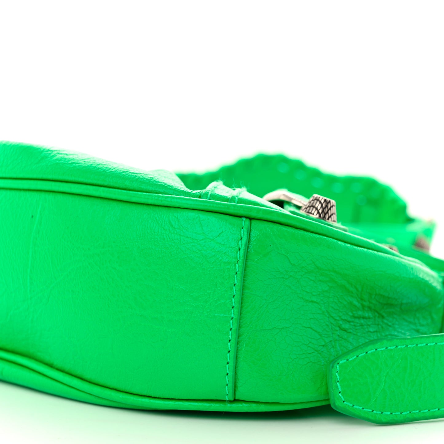 Agneau Arena Le Cagole Shoulder Bag XS Vivid Green