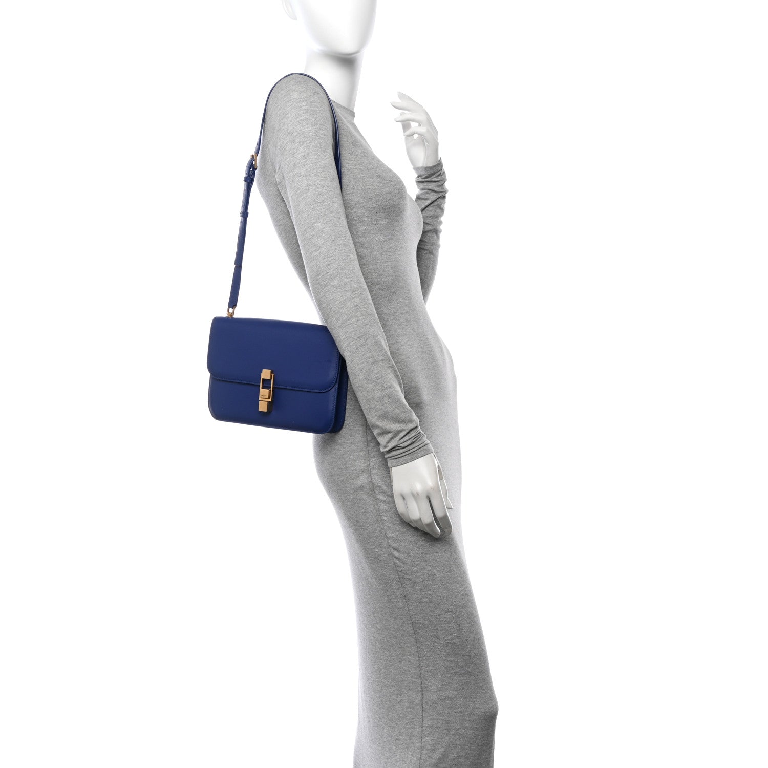 Saint Laurent Smooth Calfskin Carre Satchel Royal Blue 2 of 16
