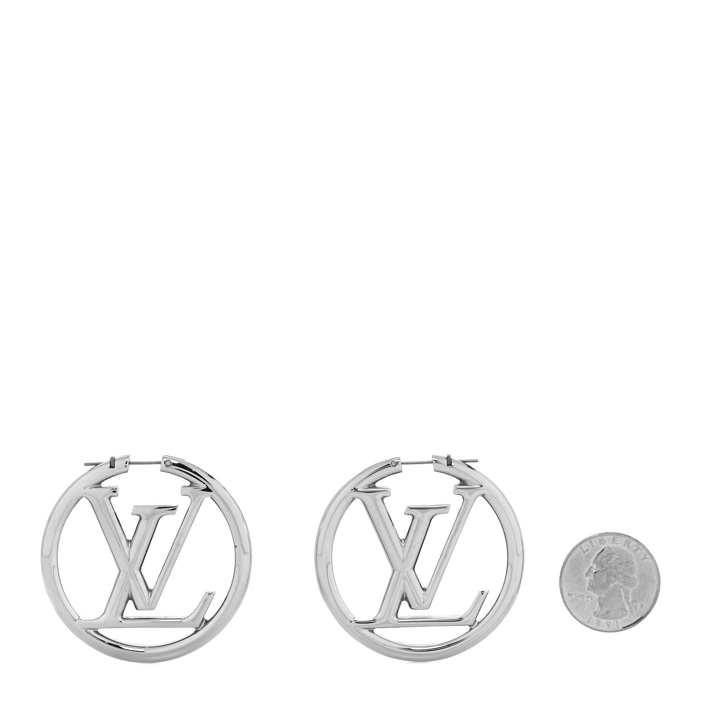 Palladium Louise Hoop Earrings Silver
