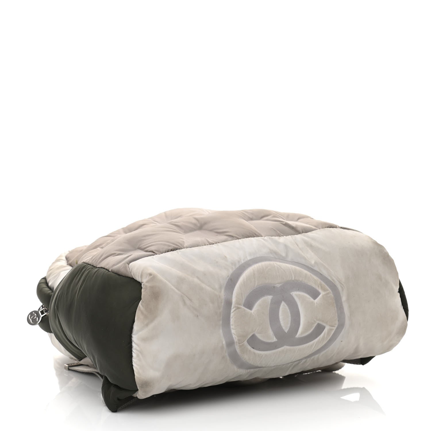 Chanel Nylon Embossed Small Doudoune Backpack Black Grey White 4 of 15