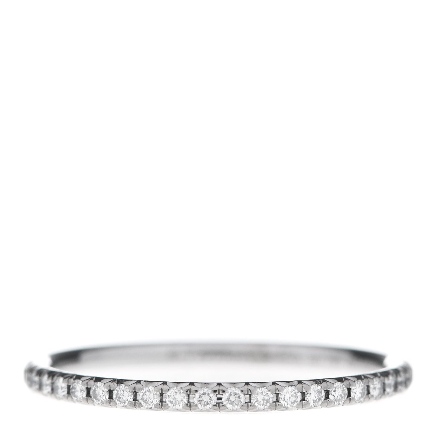 18K White Gold Diamond Metro Band Ring 53 6.5