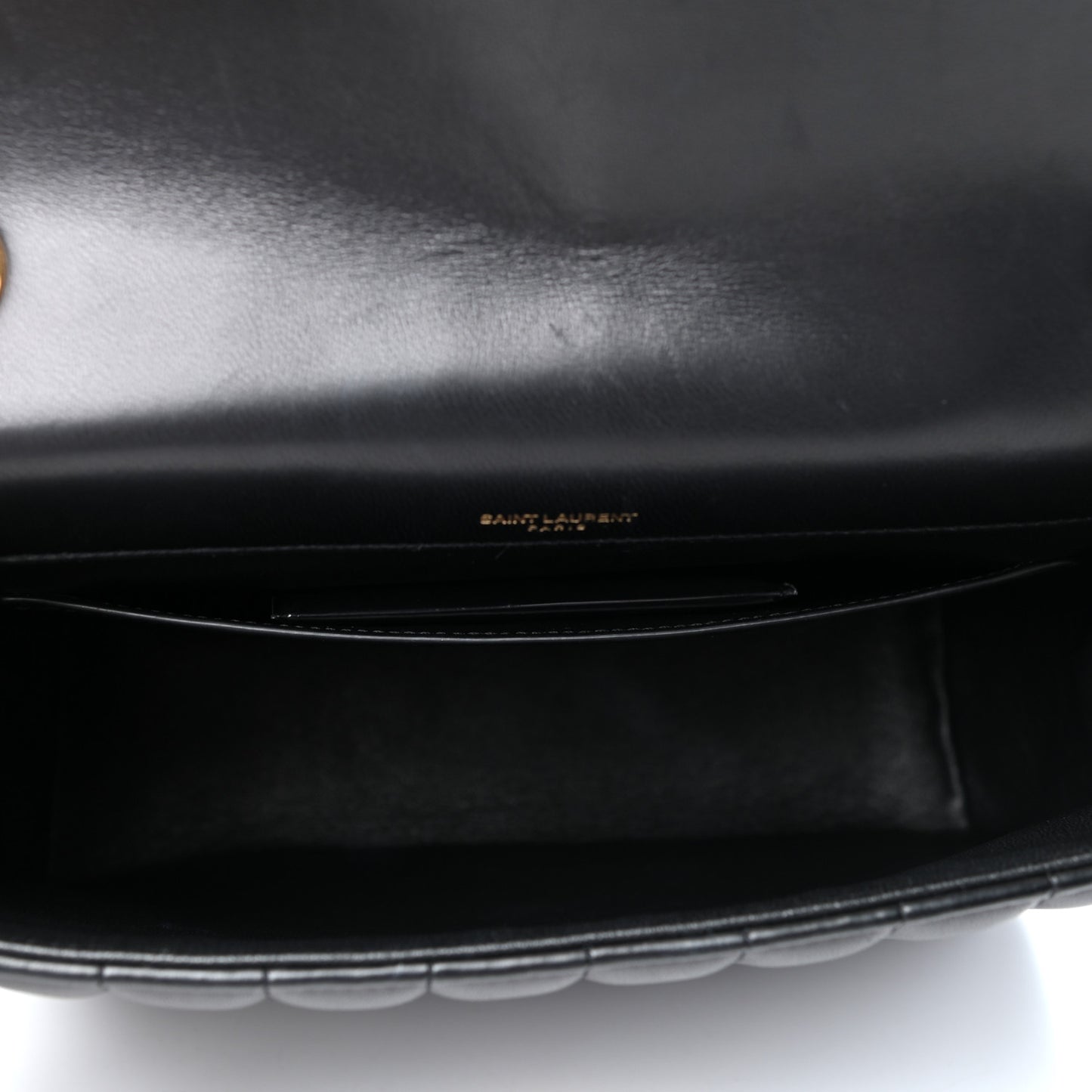 Lambskin Matelasse Monogram Large Vicky Chain Bag Black