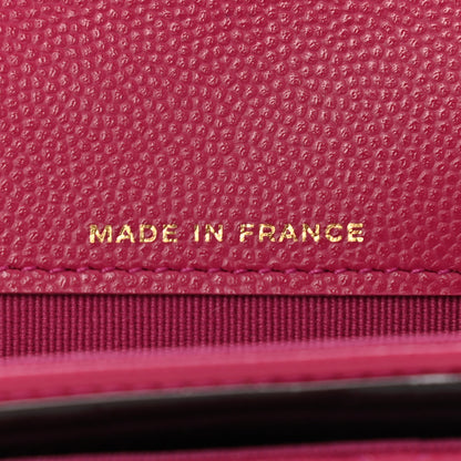 Chanel Caviar Quilted Flap Card Holder Wallet Pink 7 of 9