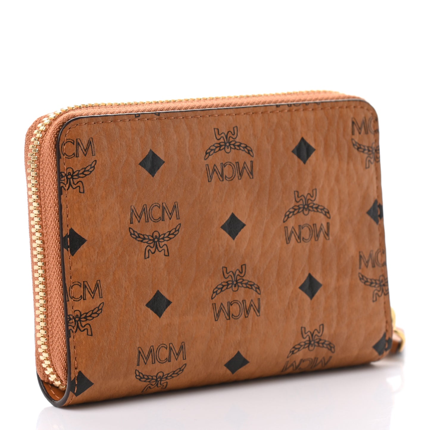 Visetos Mini Zip Around Wallet Cognac
