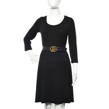 Gucci Calfskin Double G Reversible 37mm Belt 90 36 Black Cocoa 2 of 6