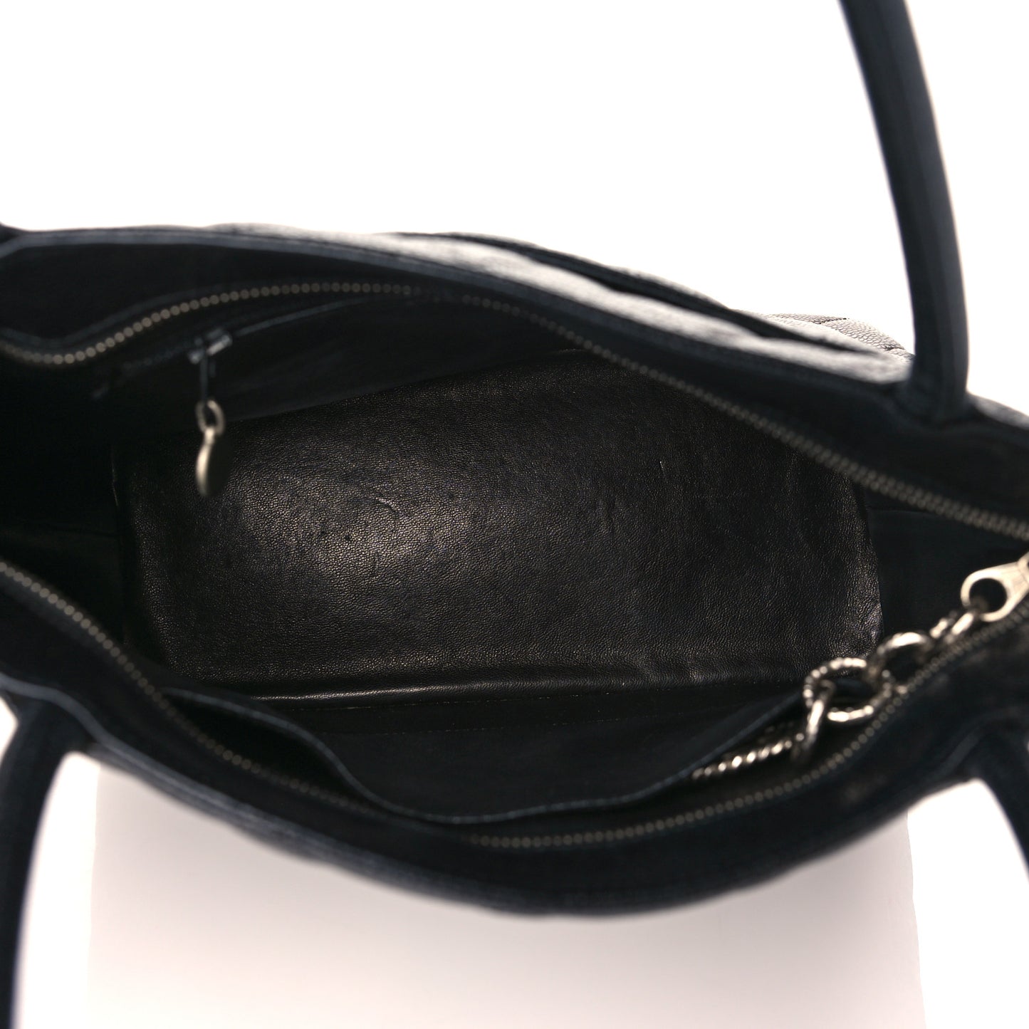 Caviar Quilted Medallion Tote Black