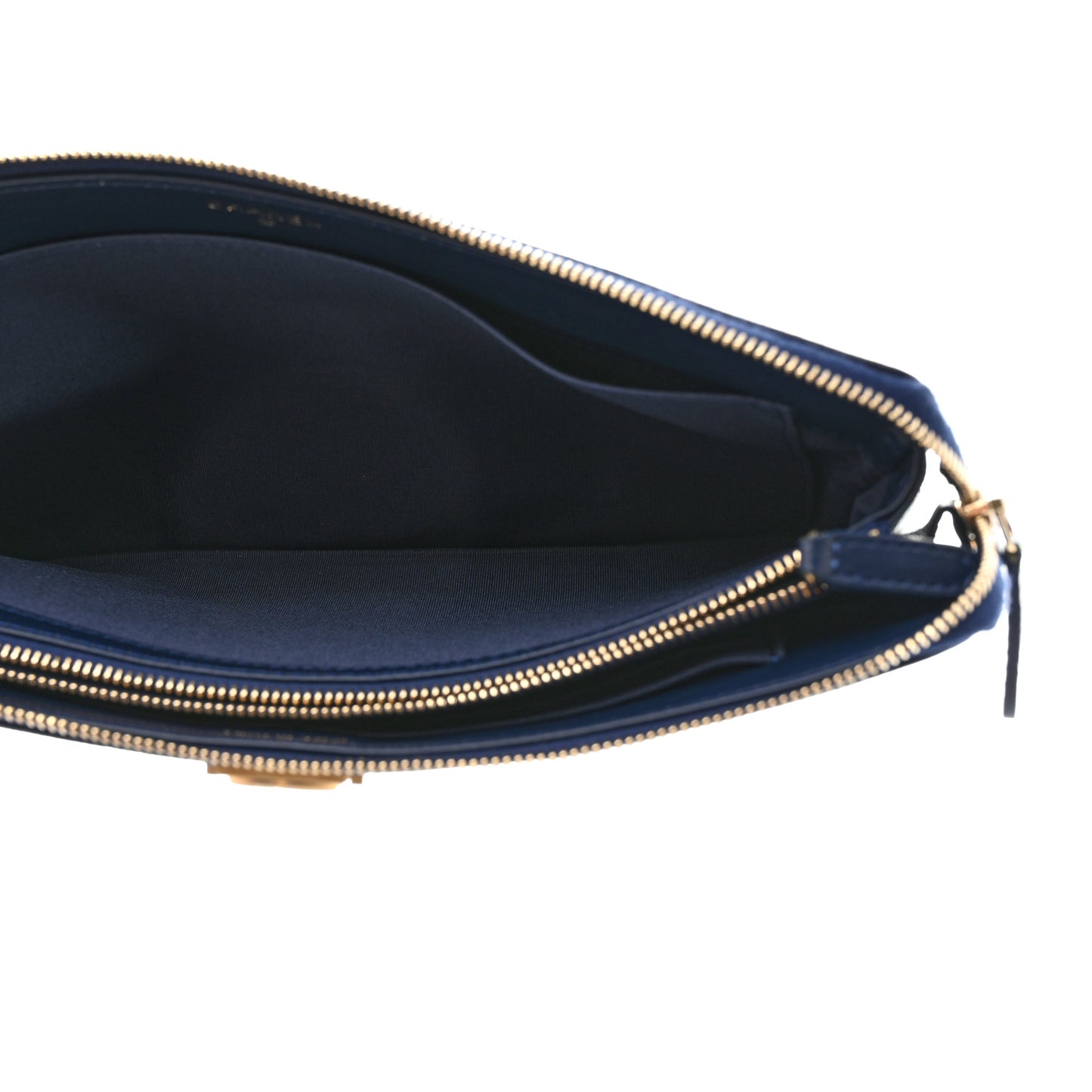 Caviar Quilted Small Zipped Boy Pouch Navy