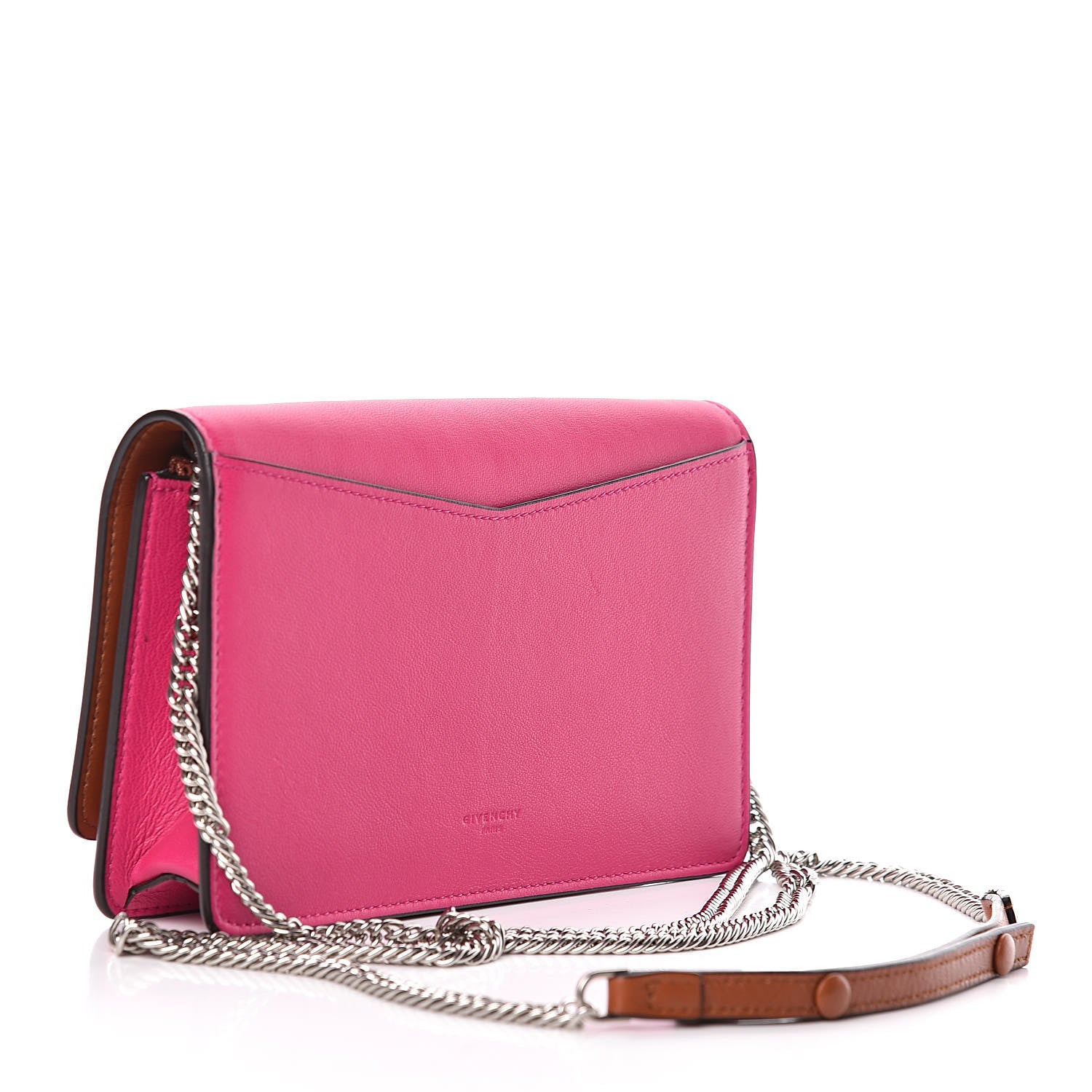 Givenchy Lambskin Emblem Chain Wallet Cyclamen 3 of 12