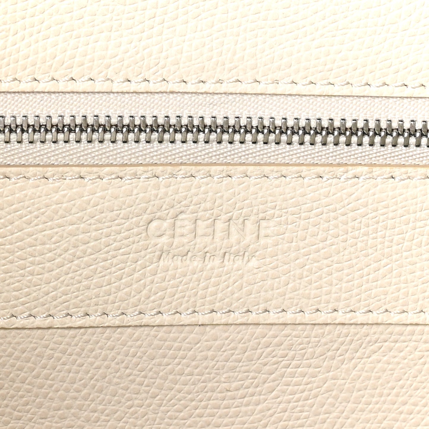 Grained Calfskin Horizontal Bi-Color Cabas White Black