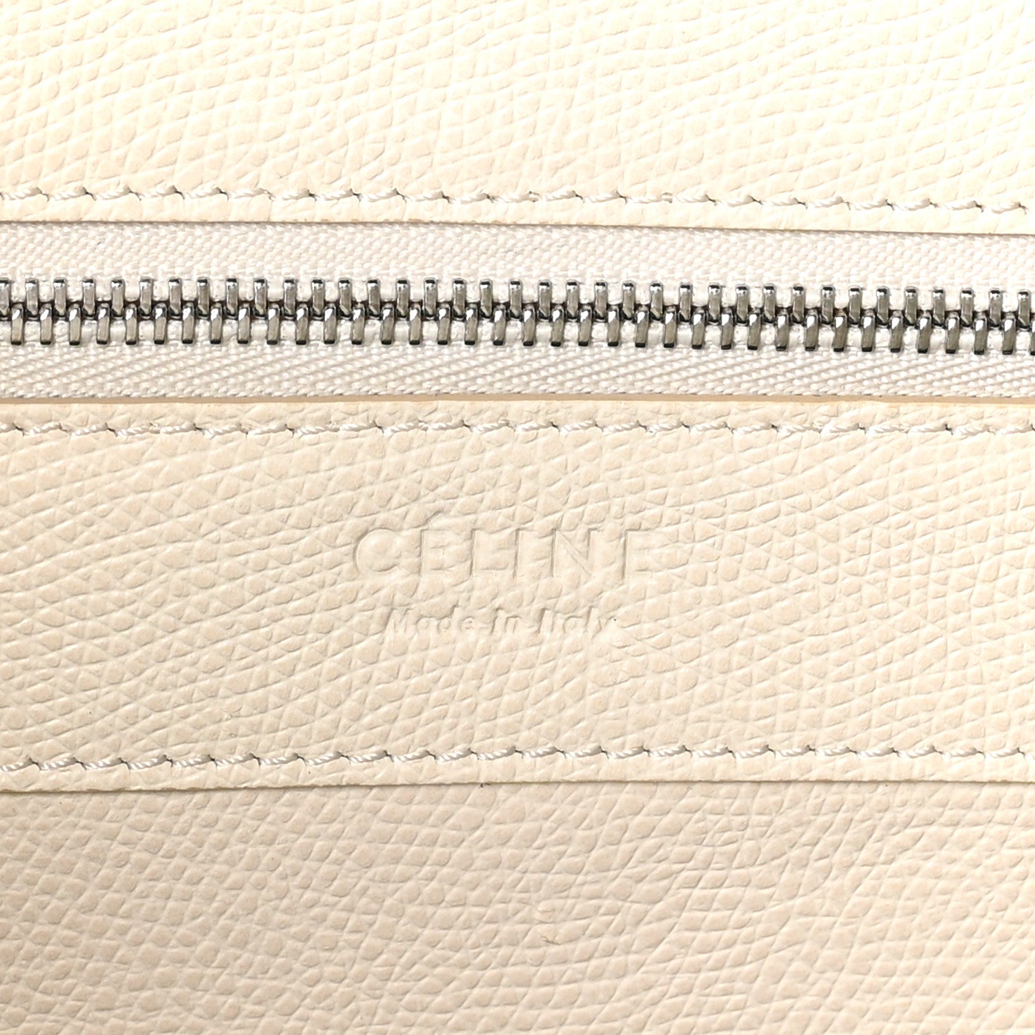 Celine Grained Calfskin Horizontal Bi-Color Cabas White Black 6 of 9