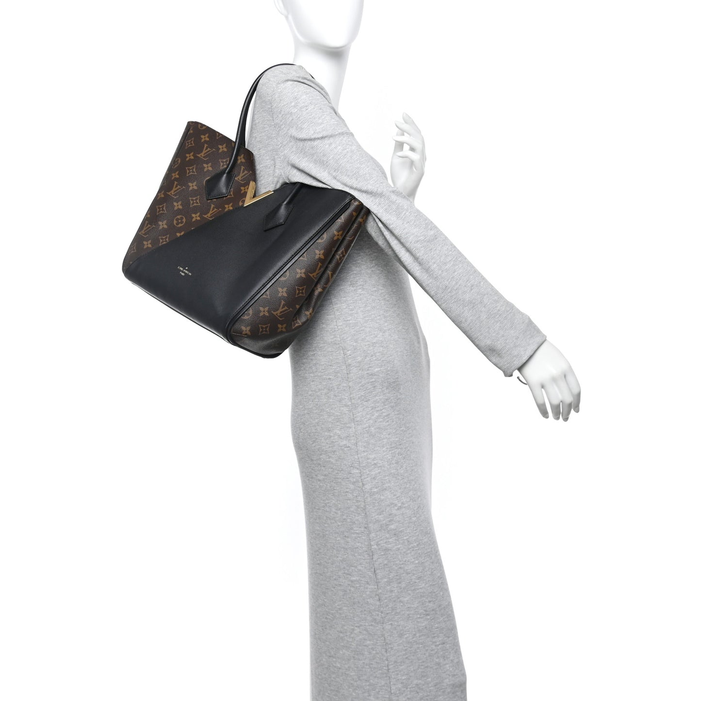 Calfskin Monogram Kimono Tote Black
