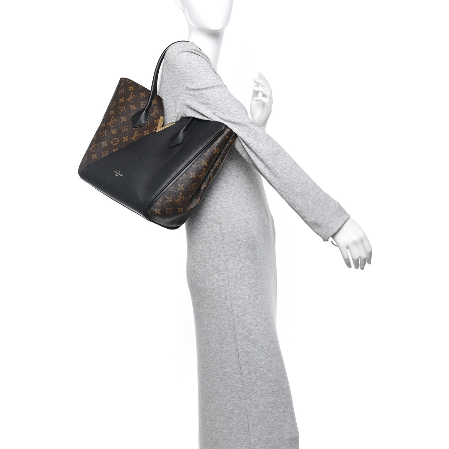 Louis Vuitton Calfskin Monogram Kimono Tote Black 2 of 14