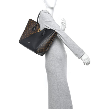 Louis Vuitton Calfskin Monogram Kimono Tote Black 2 of 14