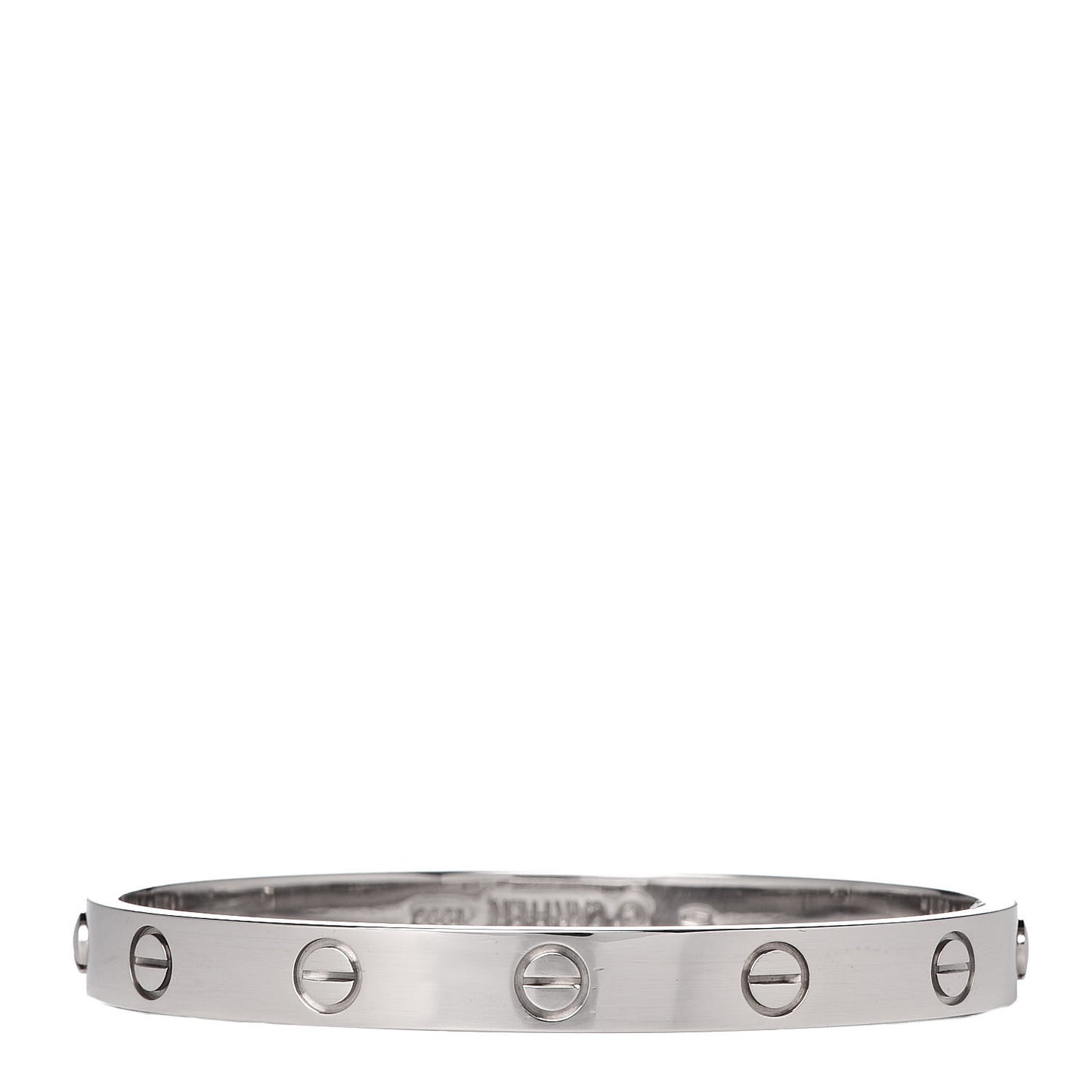 18K White Gold LOVE Bracelet 16