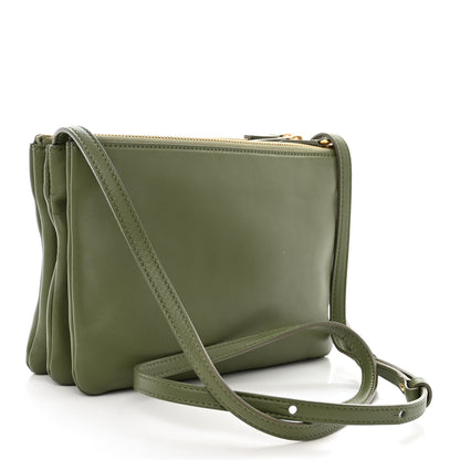 Celine Lambskin Small Trio Crossbody Bag Sage 3 of 11