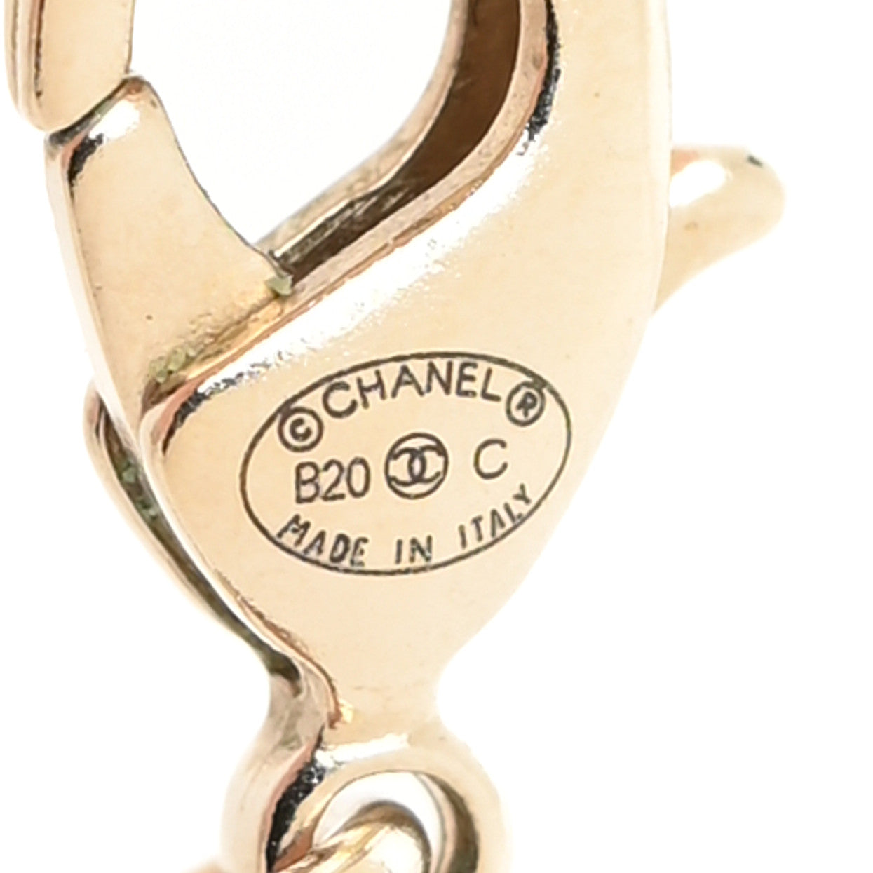Crystal CC Drop Necklace Pink Gold