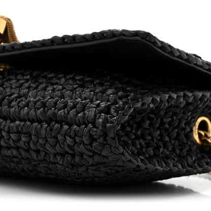Saint Laurent Raffia Monogram Tassel Kate 99 Black 9 of 11