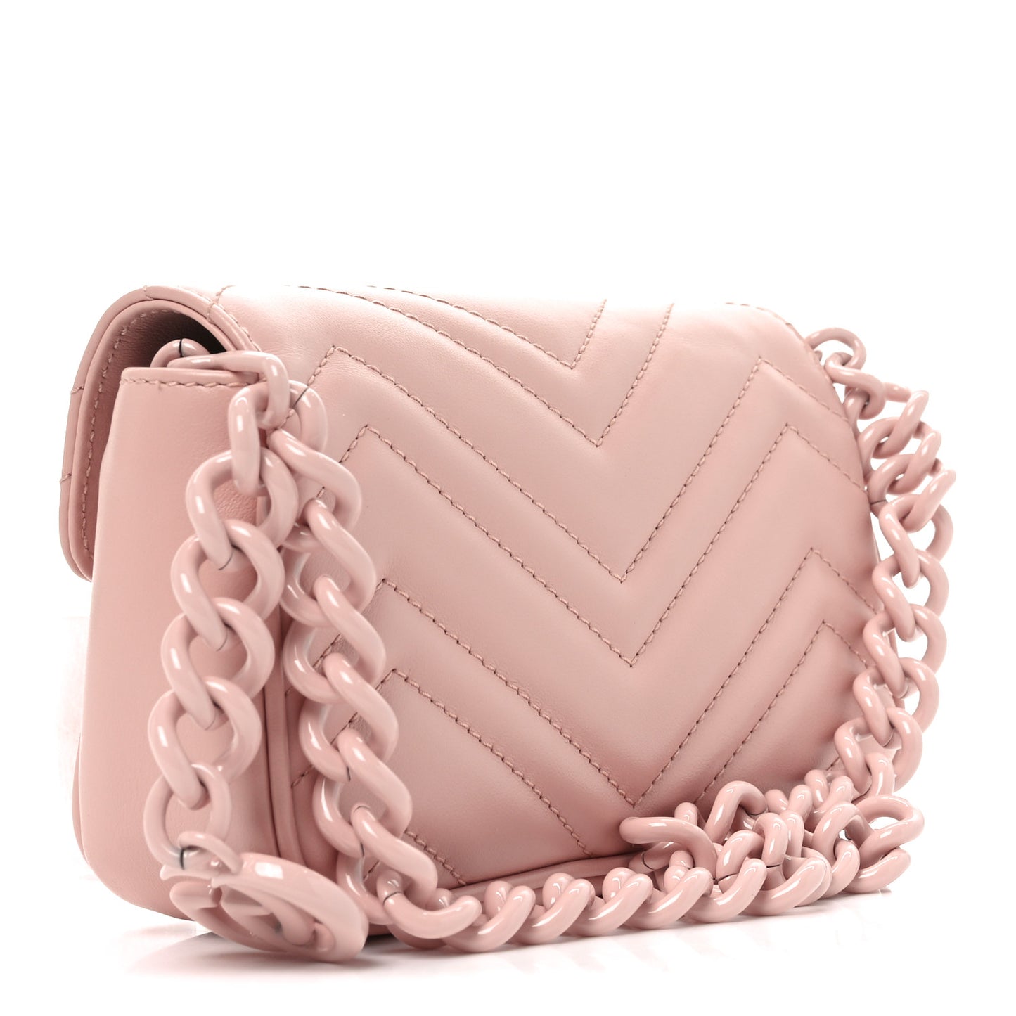 Calfskin Matelasse Monochrome GG Marmont Chain Belt Bag Perfect Pink