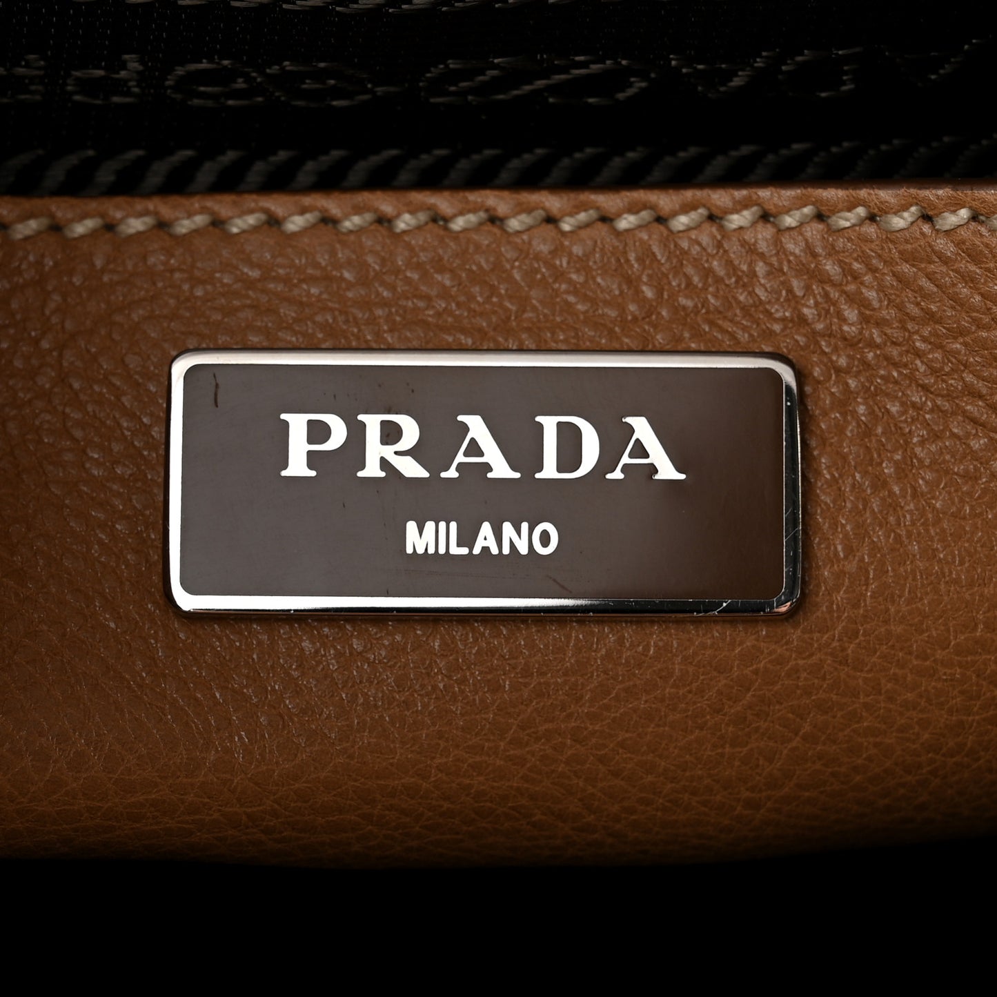Glace Calf Studded Twin Pocket Tote Caramel