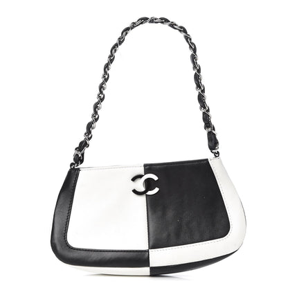 Chanel Lambskin Bi-Color Pochette Black White 1 of 14