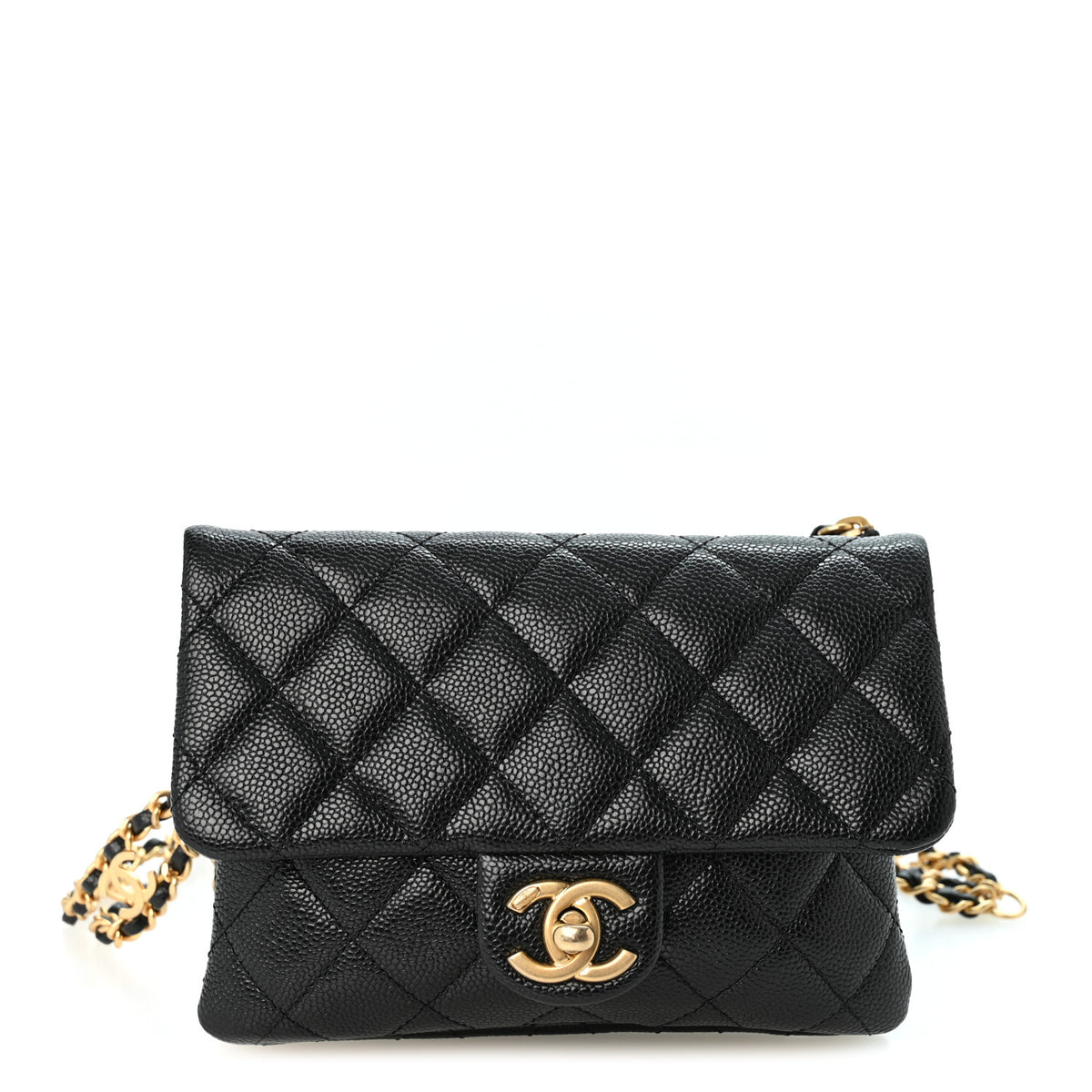 Chanel Shiny Caviar Pick Me Up Flap Belt Bag Black 1 of 10