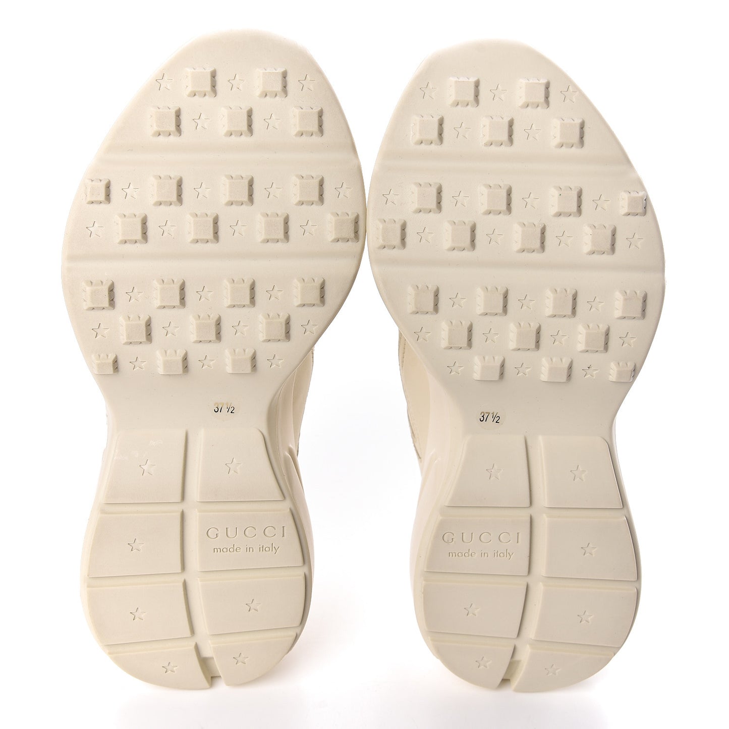 Calfskin Logo Womens Rhyton Sneakers 37.5 Ivory