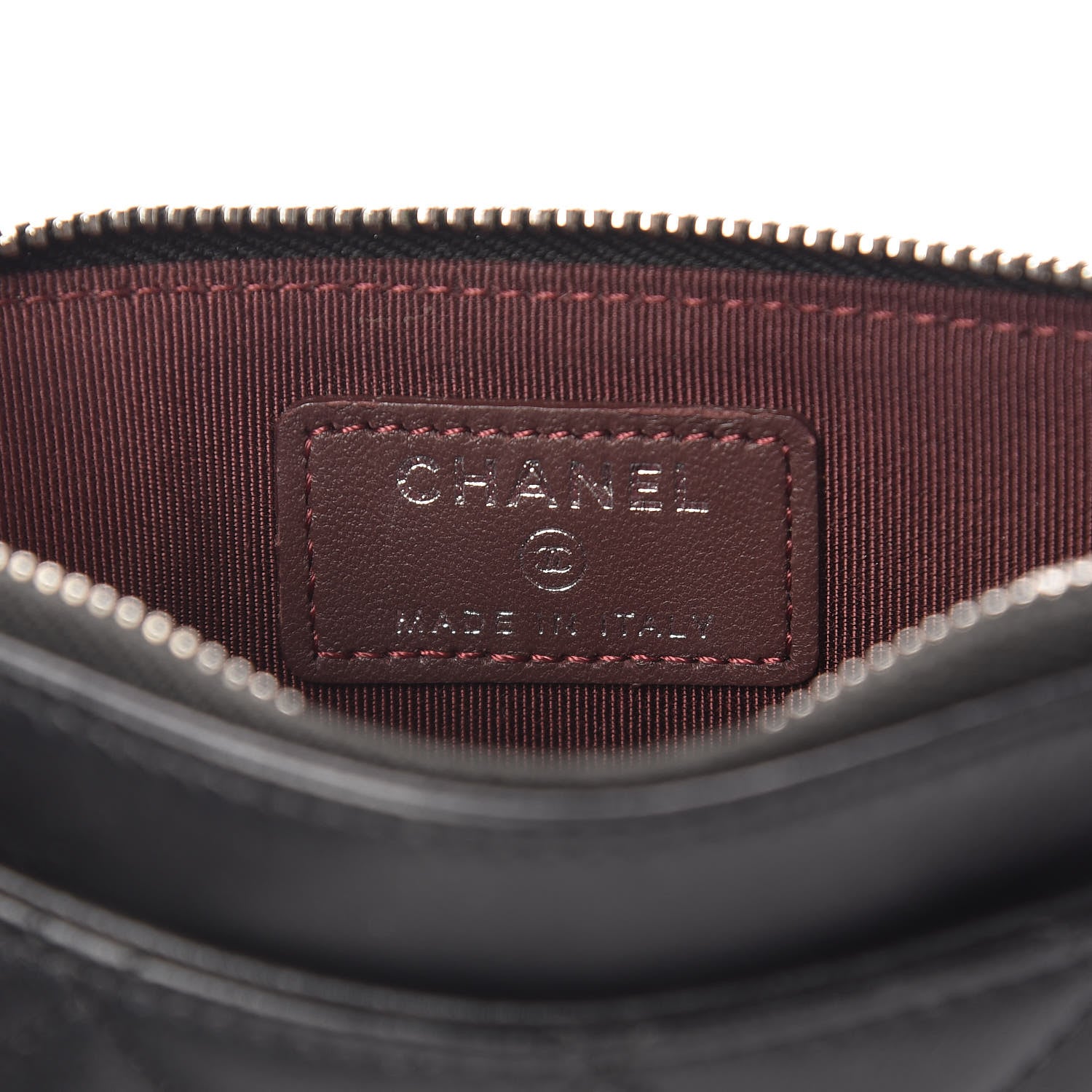 Chanel Lambskin Quilted Classic Zip Pouch Black 6 of 7