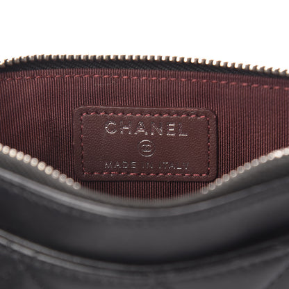 Chanel Lambskin Quilted Classic Zip Pouch Black 6 of 7