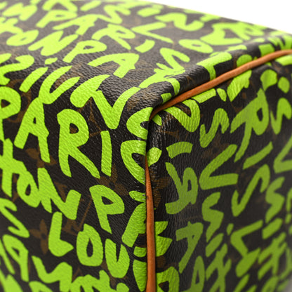 Louis Vuitton Monogram Graffiti Speedy 30 Green 10 of 13