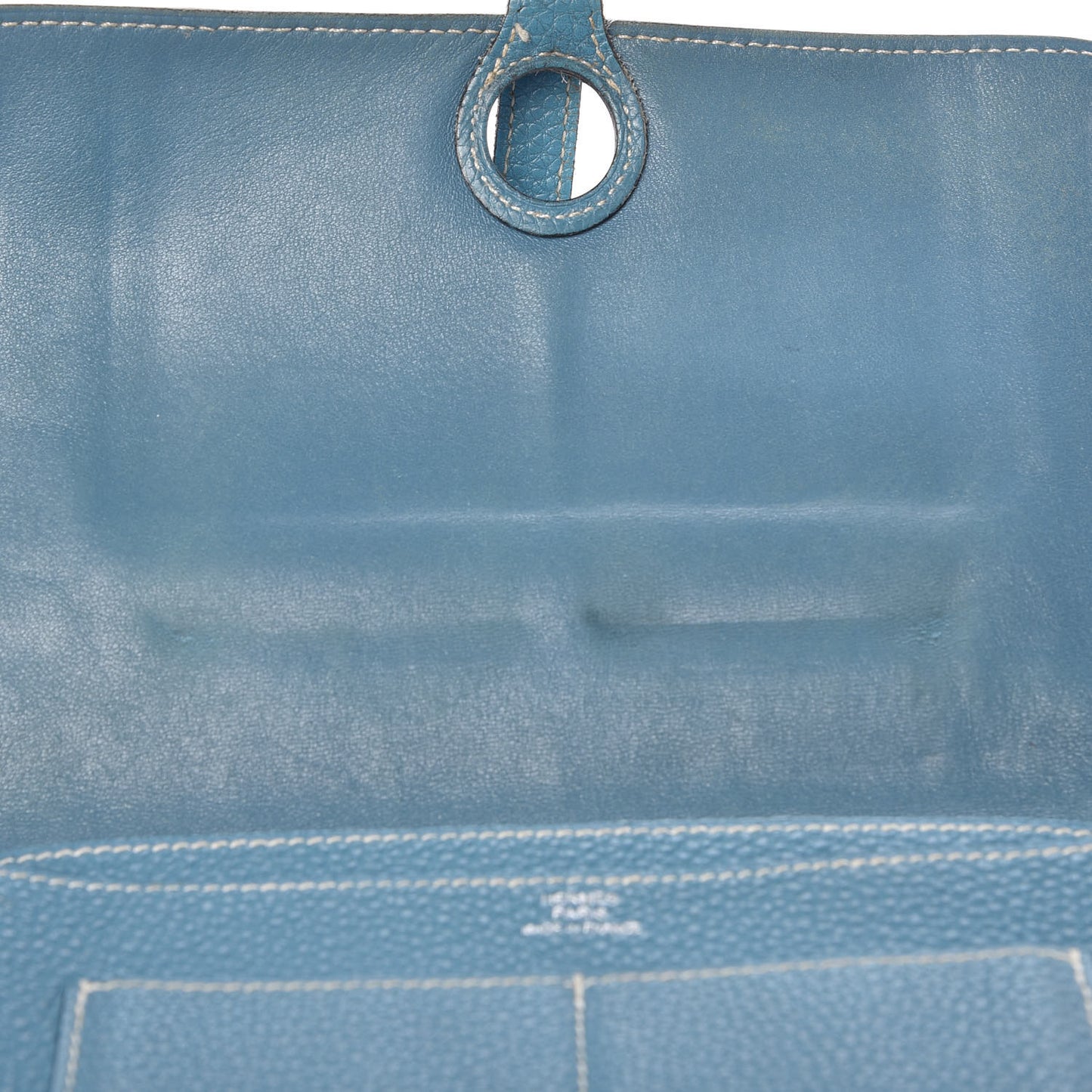 Togo Dogon Duo Wallet Blue Jean