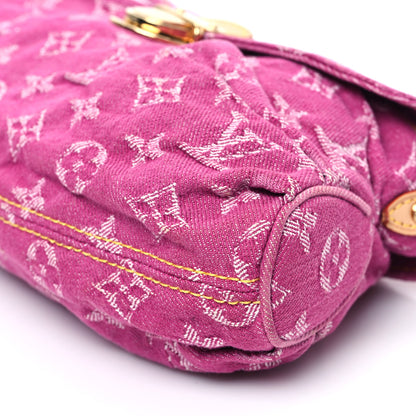 Louis Vuitton Monogram Denim Mini Pleaty Fuchsia 9 of 10