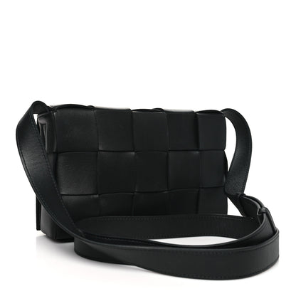 Bottega Veneta Lambskin Maxi Intrecciato Cassette Crossbody Bag Black 3 of 10