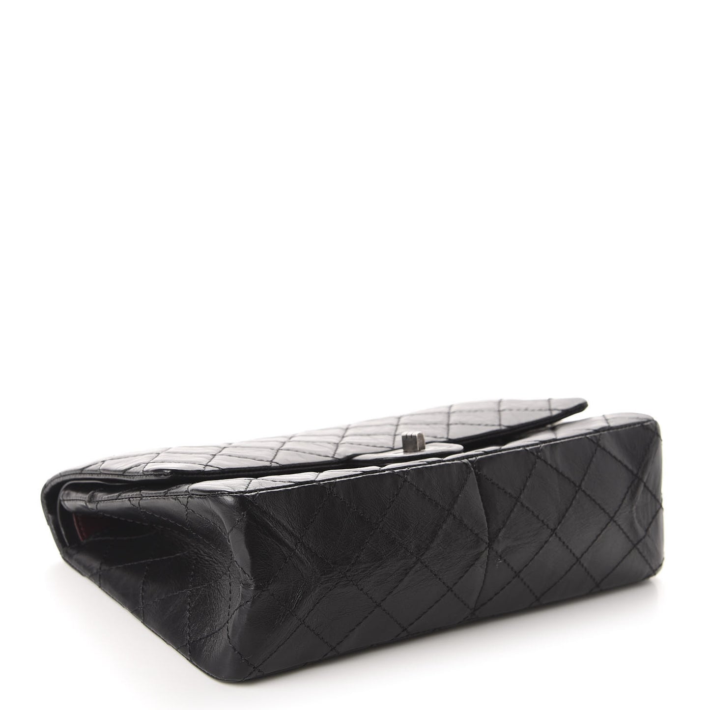 Aged Calfskin Quilted 2.55 Reissue 226 Flap Black