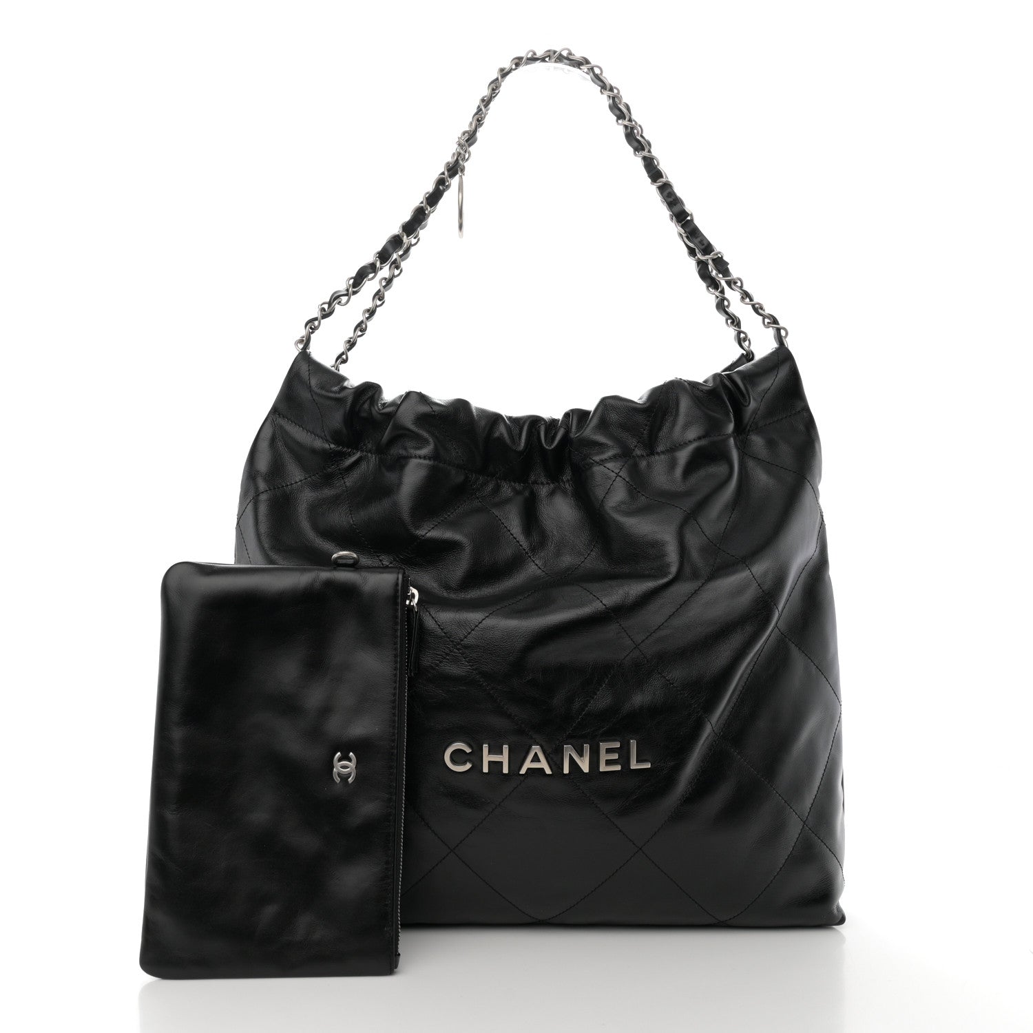 Chanel Shiny Calfskin Quilted Chanel 22 Black 3 of 11