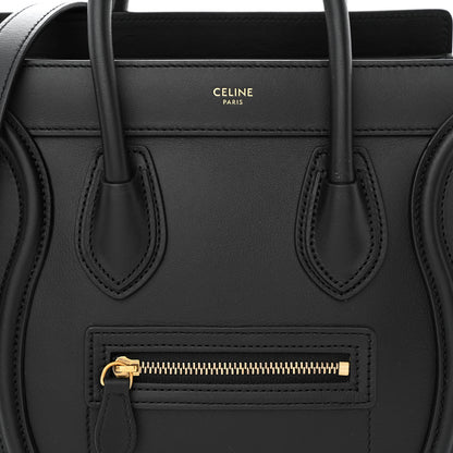 Celine Smooth Calfskin Nano Luggage Black 8 of 11