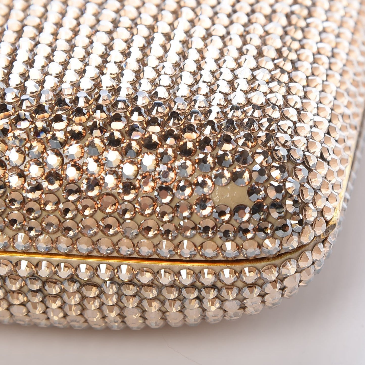 Swarovski Crystal Minaudière Clutch Gold